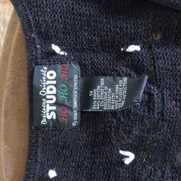 Vintage Designers Original 1X Christmas sweater cardigan - Picture 2 of 3